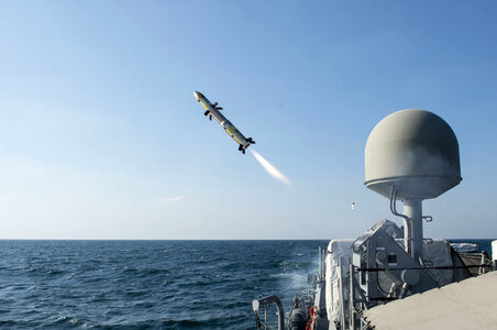 USS Tempest fires the Griffin Missile System photo