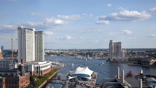 Cityscape and River of Baltimore, Maryland photo
