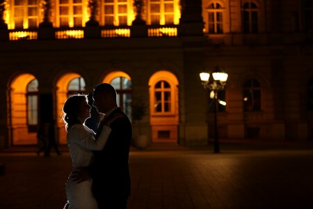 Girlfriend groom bride photo