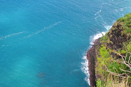 Hanakapi'ai beach on the Kalalau trail in Hawaii photo