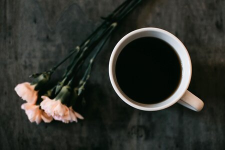 Black Coffee & Flowers photo