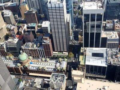 Australia city from above skyscraper
