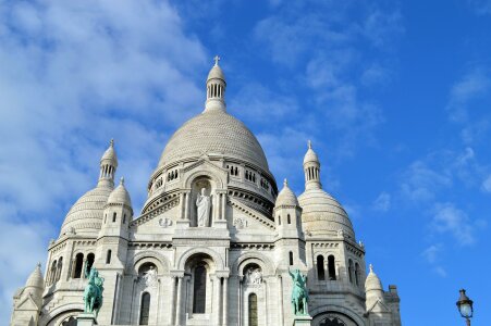 Summer view on basilica of the Sacred Heart of Jesus, Paris photo