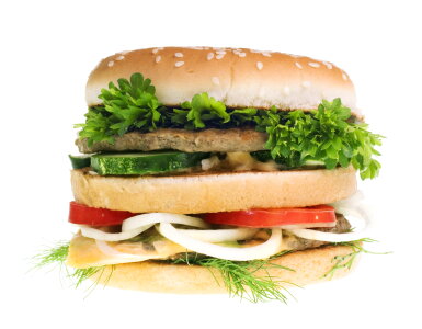 Isolated Hamburger photo
