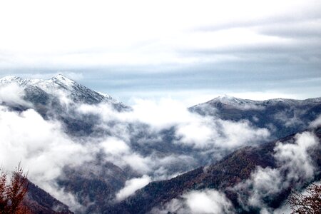 Cold fog mountain photo