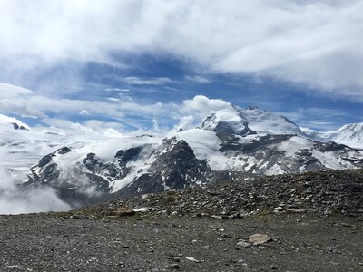 The famous Tour du Mont Blanc near Chamonix, France photo