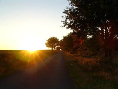 Away sunset horizon