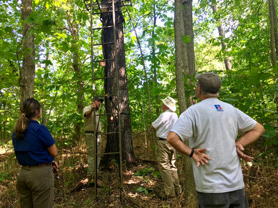 Deer stand repairs completed