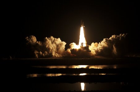 Reflection space shuttle discovery photo