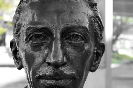Bronze face portrait