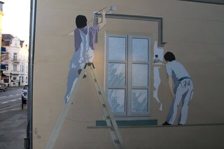 Graffiti painter window
