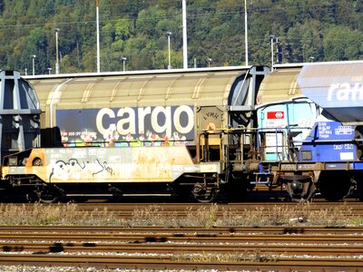 Railway carriages railway transport logistics photo