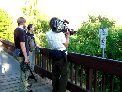 Filming Nutria Habitat in Beaverton, Oregon photo