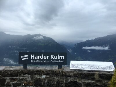 Sign in Harder Kulm Interlaken Switzerland photo