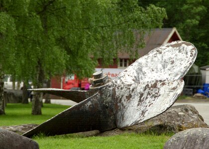 Huge old boat propeller