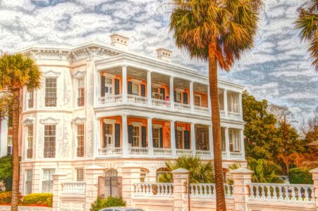Fine Arts oil painting villa