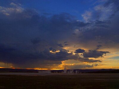 Clouds cloudy dawn photo