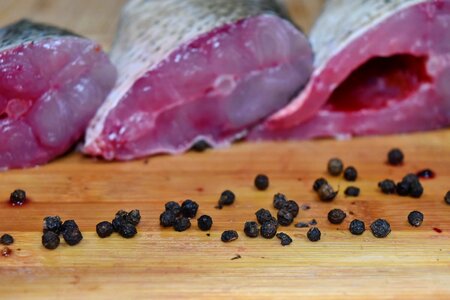 Meat pepper raw meat photo