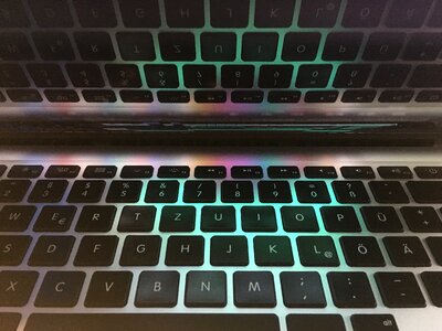 Macbook Keyboard Reflection photo