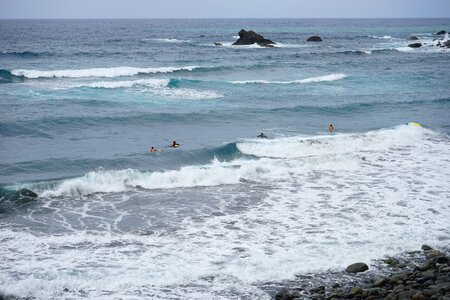 Surfer fun bathing beach