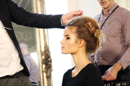 Hair demonstration beautiful girl