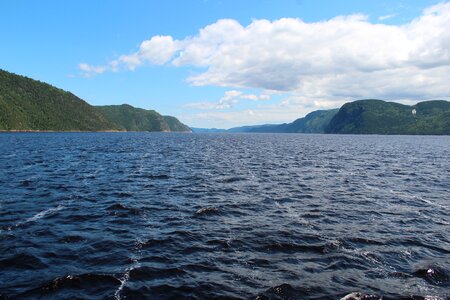 A narrowing on the lower Saguenay Fjord in Quebec photo
