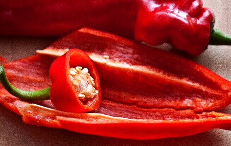 The grain of paprika red red pepper photo