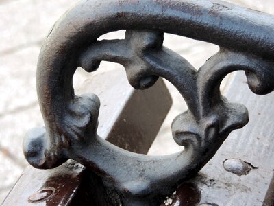 Bench cast iron furniture photo