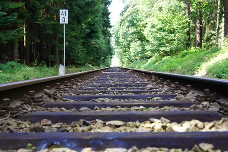 Railway train track photo