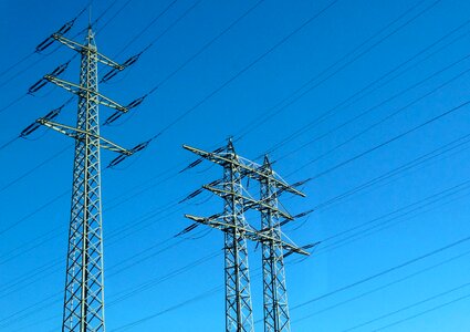 Electricity market high voltage high masts photo