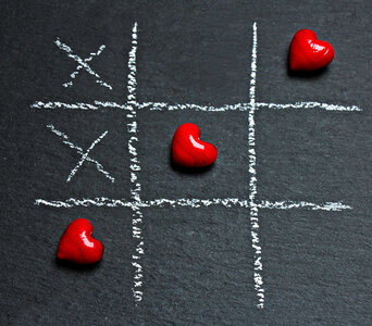 Tic Tac Toe with Hearts photo