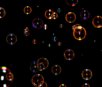 colorful soap bubbles photo