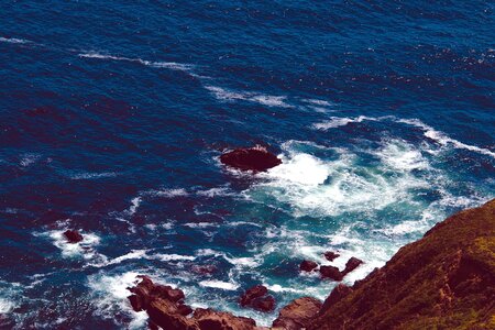 Beach cliff water photo