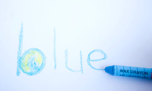 Blue Crayon photo
