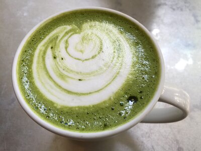 Matcha beverages cup photo