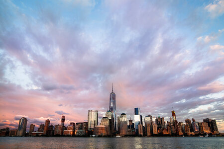 Skyline of New York from across the River photo