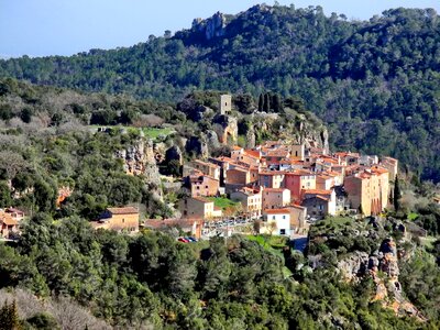 Chateaudouble a hilltop village in Provence, France photo