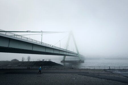 Jogging under the bridge photo