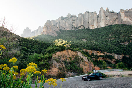 Overview of the mountains of Montserrat in Barcelona photo