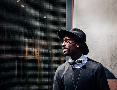 Man with bowtie photo