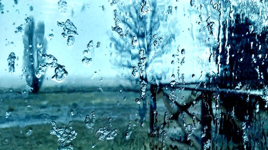 Glass rain dreary photo