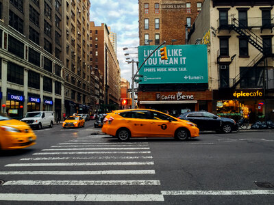 Manhattan Street and Taxis photo