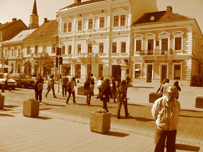 Eroilor Avenue in Cluj-Napoca, Romania