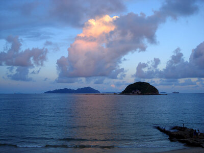 Xichong beach with islands near Shenzen