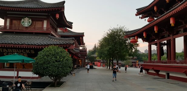 Tang Paradise Park in the city of Xian China photo