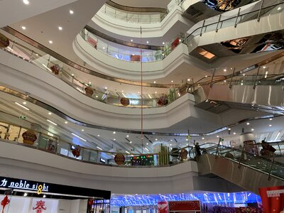 Inside large mall of Wang Fu Jing in Beijing photo