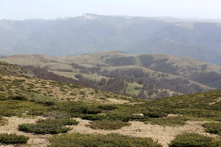 Hillside hilltop panorama photo