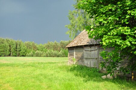 Before the storm dark clouds green