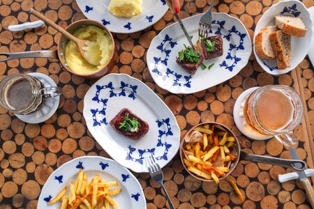 Dinner Plates on Table photo