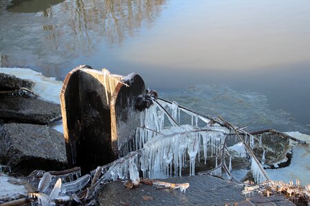 Iced riverside